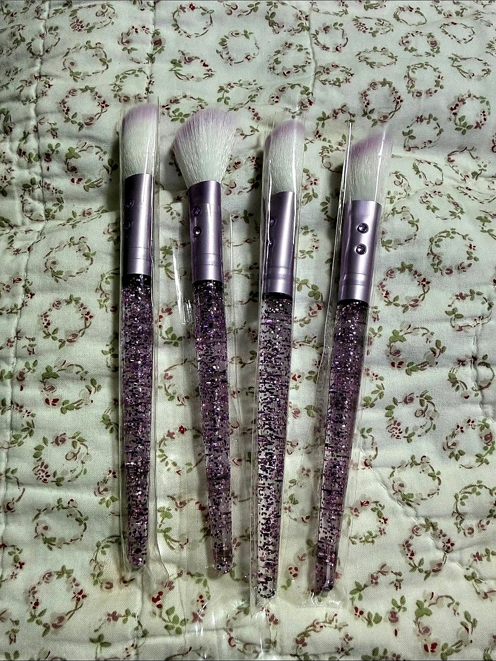 Purple & Silver Makeup Brush Set NWT
